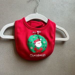 Three Holiday bibs, Christmas, NYE, Thanksgiving only used for photos